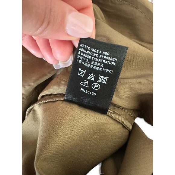 Lafayette 148 New York women's wide leg cropped Shiitake tan pants size 18 - Picture 6 of 7